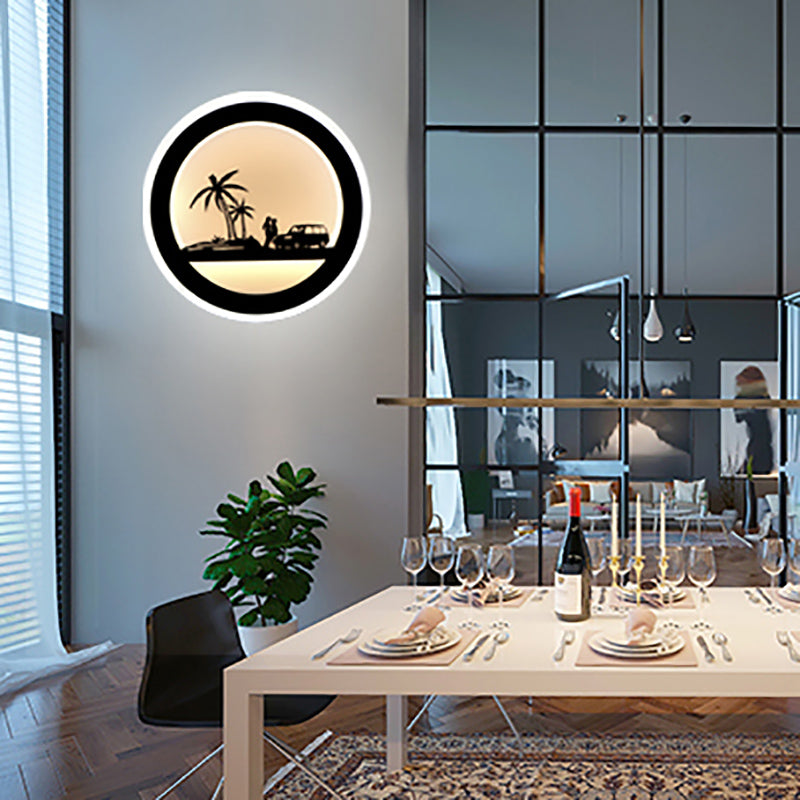 Unique Shape Metal Wall Light Modern Style 1-Light Wall Mounted Light Fixture