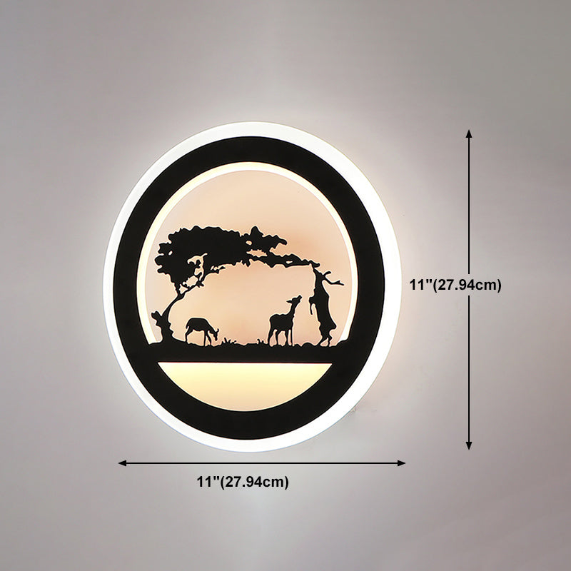 Unique Shape Metal Wall Light Modern Style 1-Light Wall Mounted Light Fixture