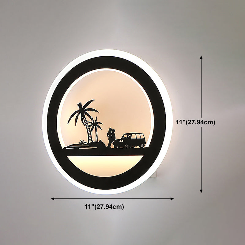 Unique Shape Metal Wall Light Modern Style 1-Light Wall Mounted Light Fixture