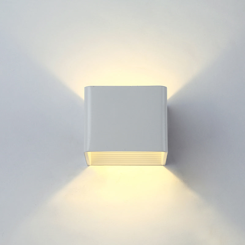 Rectangle Shape Metal Wall Light Modern Style 1 Light Wall Mounted Light Fixture