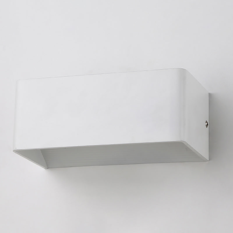 Rectangle Shape Metal Wall Light Modern Style 1 Light Wall Mounted Light Fixture