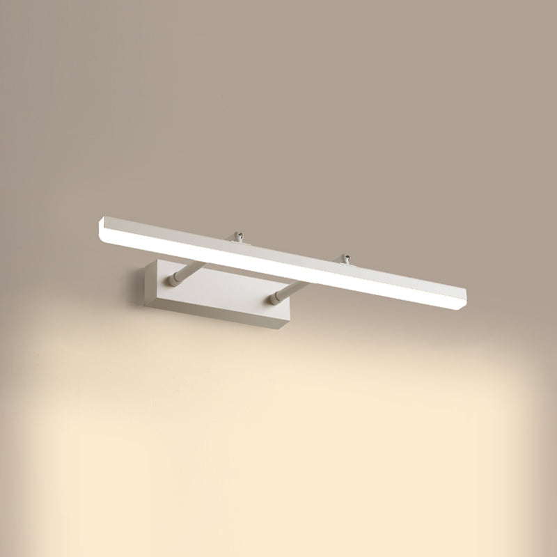 Metal Linear Shape Mirror Wall Light Modern 1-Light Swing Arm Mirror Wall Mount Light