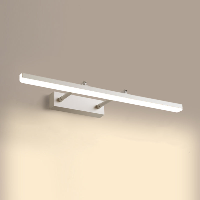 Metal Linear Shape Mirror Wall Light Modern 1-Light Swing Arm Mirror Wall Mount Light