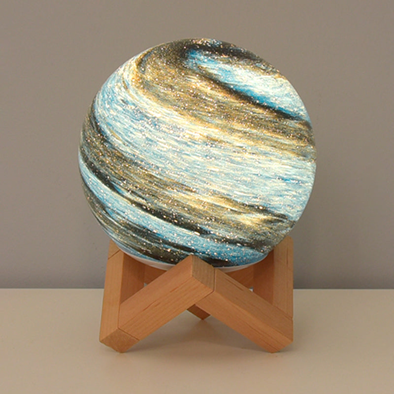 Glass Round Shape Table Lamp Modern Style 1 Light Table Lamp Fixture