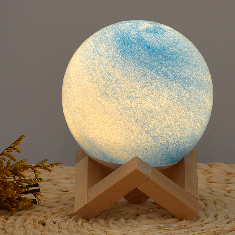 Glass Round Shape Table Lamp Modern Style 1 Light Table Lamp Fixture