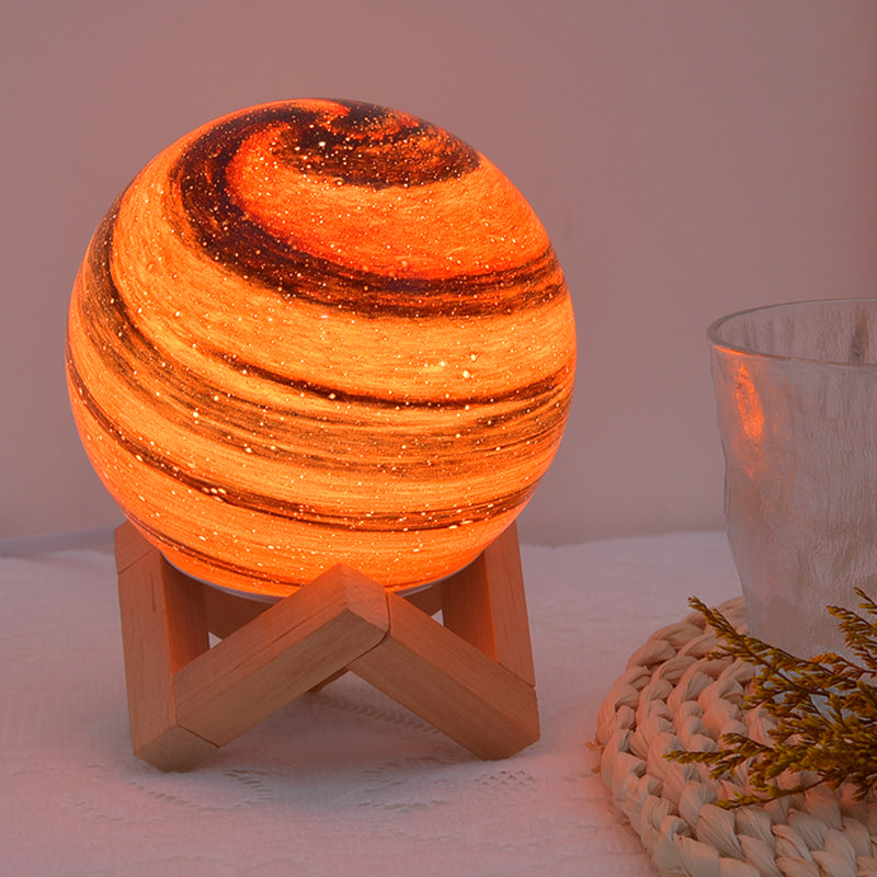 Glass Round Shape Table Lamp Modern Style 1 Light Table Lamp Fixture