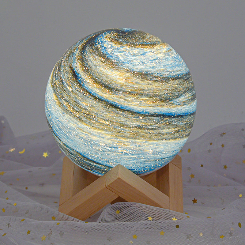 Glass Round Shape Table Lamp Modern Style 1 Light Table Lamp Fixture