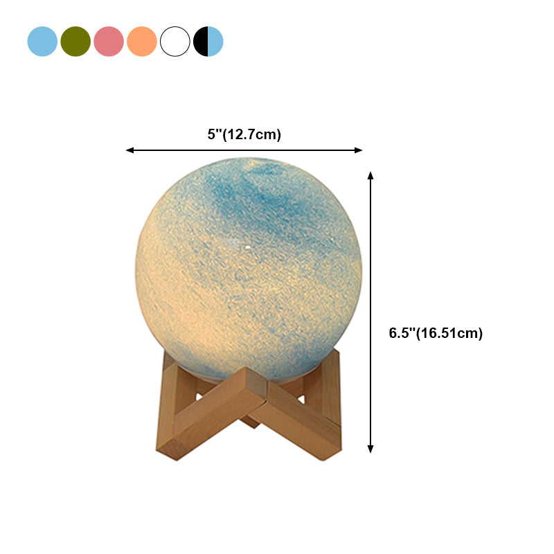 Glass Round Shape Table Lamp Modern Style 1 Light Table Lamp Fixture