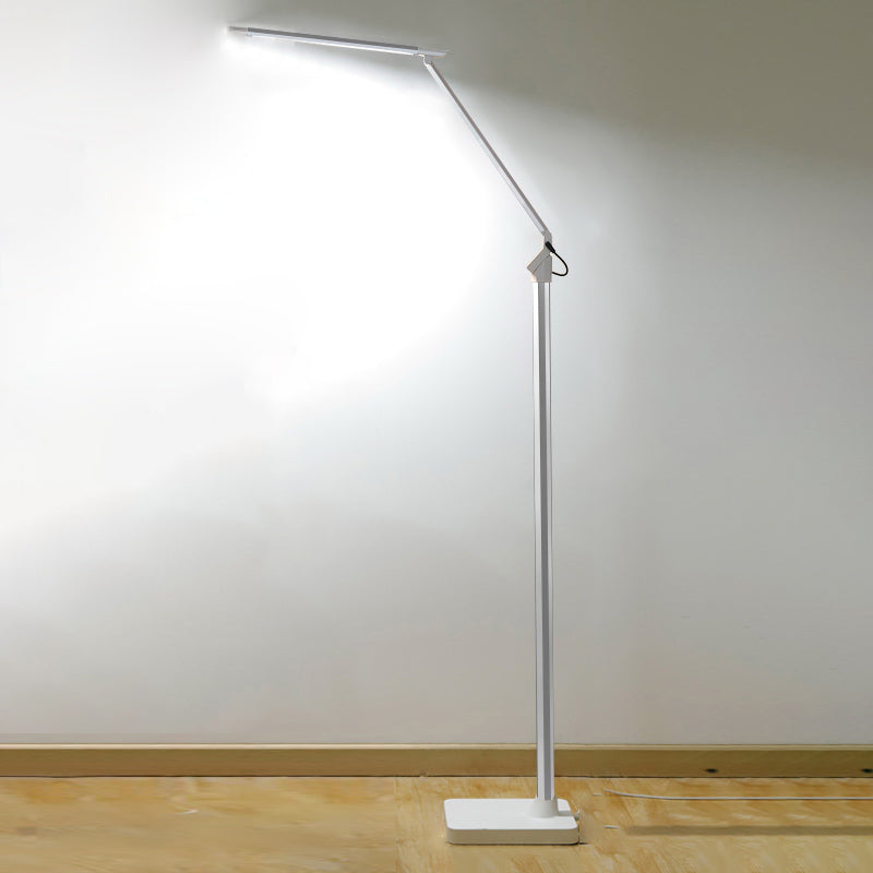 Contemporary Linear Floor Lamp Metal 1 Light LED Floor Light for Living Room