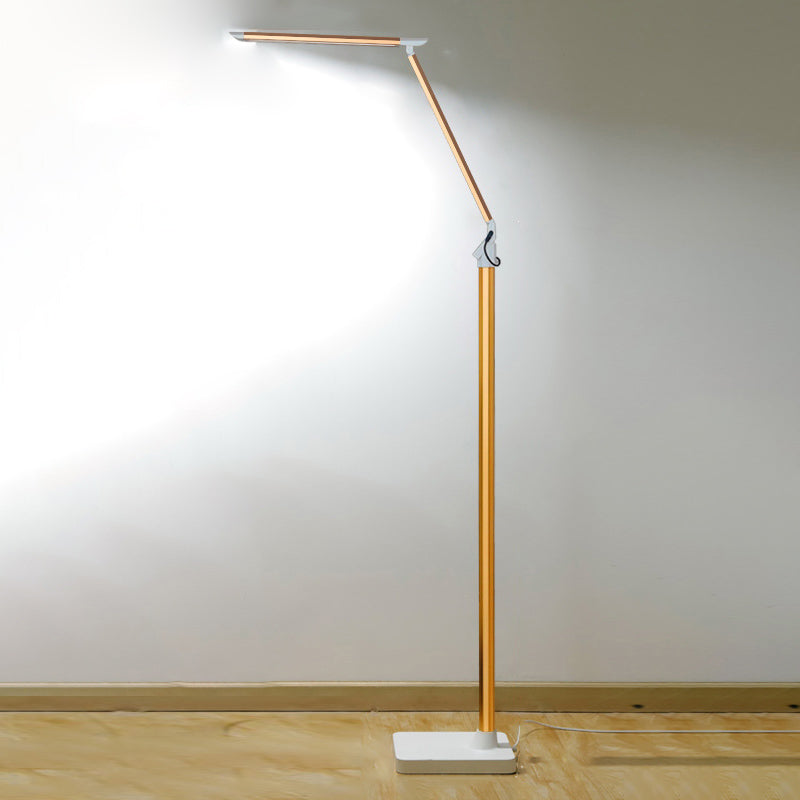 Contemporary Linear Floor Lamp Metal 1 Light LED Floor Light for Living Room