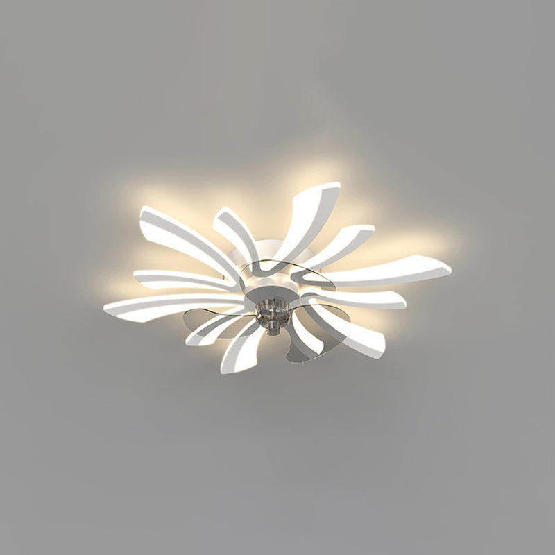 Modern Style Ceiling Fan Lighting Metal 6 Light Ceiling Fan Lamp for Bedroom