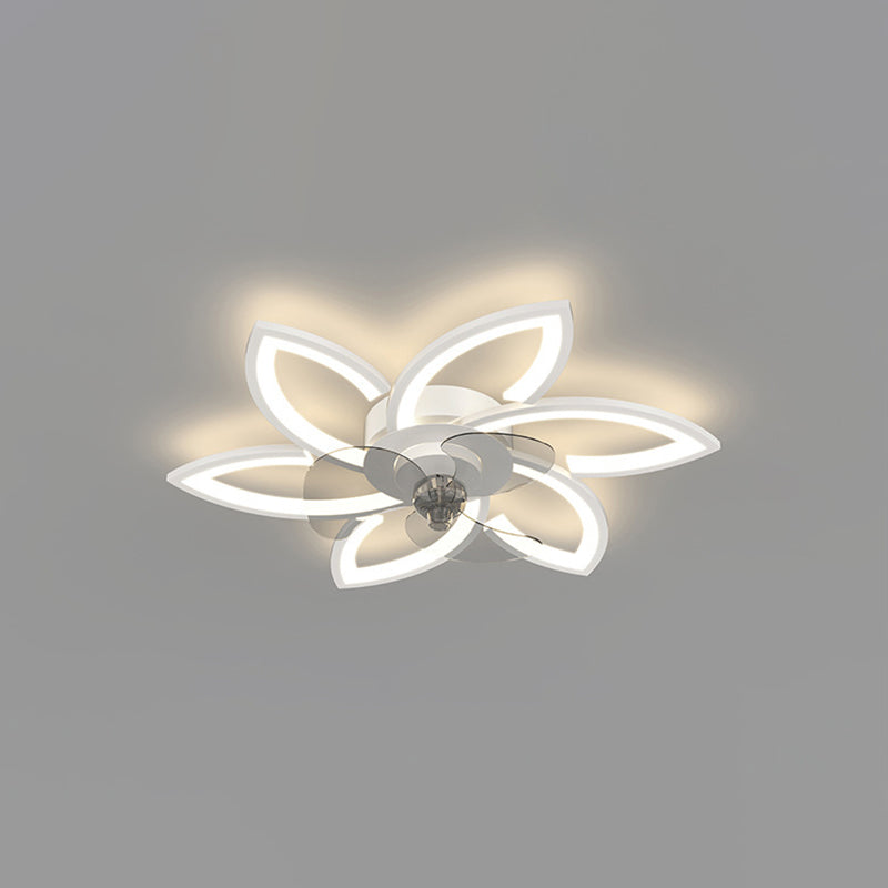 Modern Style Ceiling Fan Lighting Metal 6 Light Ceiling Fan Lamp for Bedroom