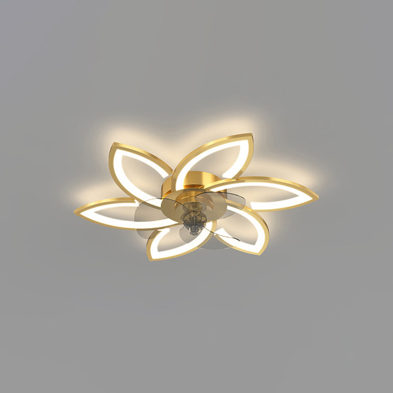 Modern Style Ceiling Fan Lighting Metal 6 Light Ceiling Fan Lamp for Bedroom