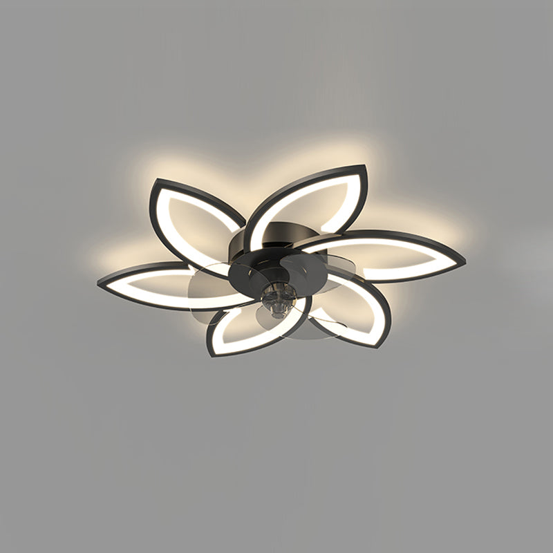 Metal Geometric Shape Ceiling Fans Modern Multi-Lights Ceiling Fan Lamp Fixture