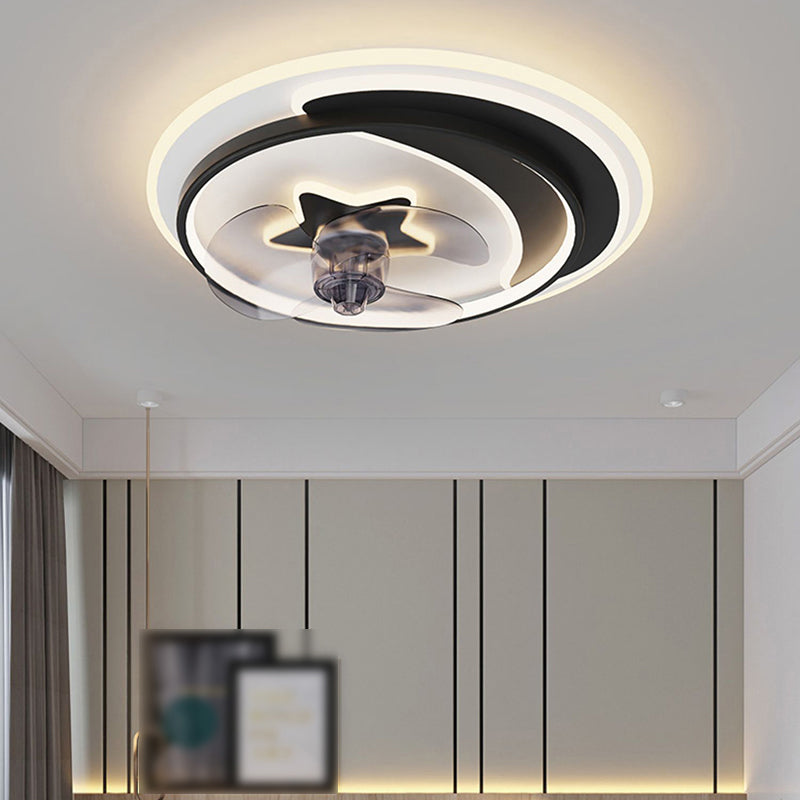 Modern Style Ceiling Fan Light LED Ceiling Mount Light with Iron for Living Room