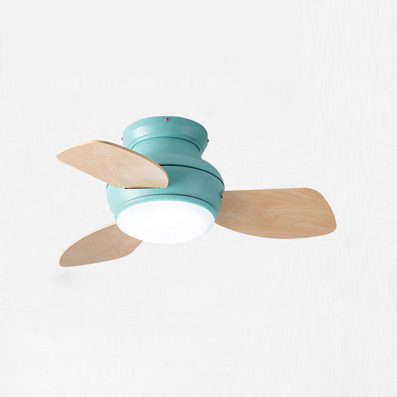 Ventio a soffitto rotondo in stile per bambini 1 Metal 1 Luce LED LIGHT per camera da letto