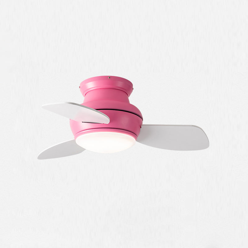 Ventio a soffitto rotondo in stile per bambini 1 Metal 1 Luce LED LIGHT per camera da letto