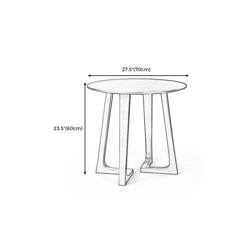 Wood Abstract End Table Traditional Espresso/Natural Sofa Side End Table for Living Room