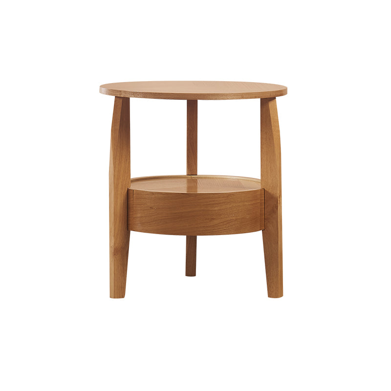 24" L x 24" W Farmhouse Side End Table Wooden Side Table with Shelve and Drawer