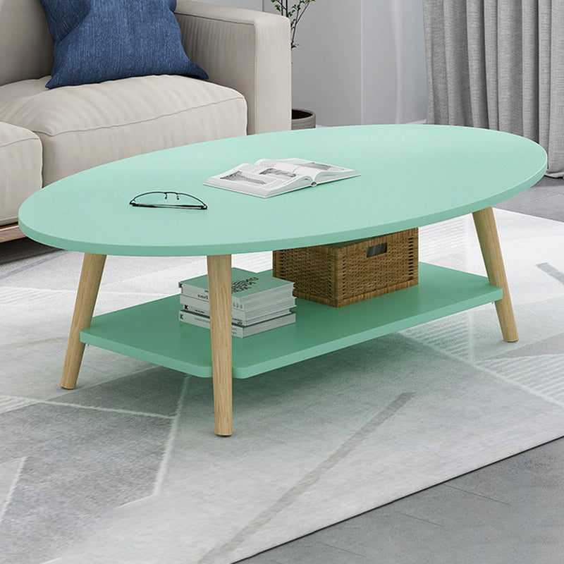 Modern 4 Legs Coffee Table with Storage Champagne Cocktail Table