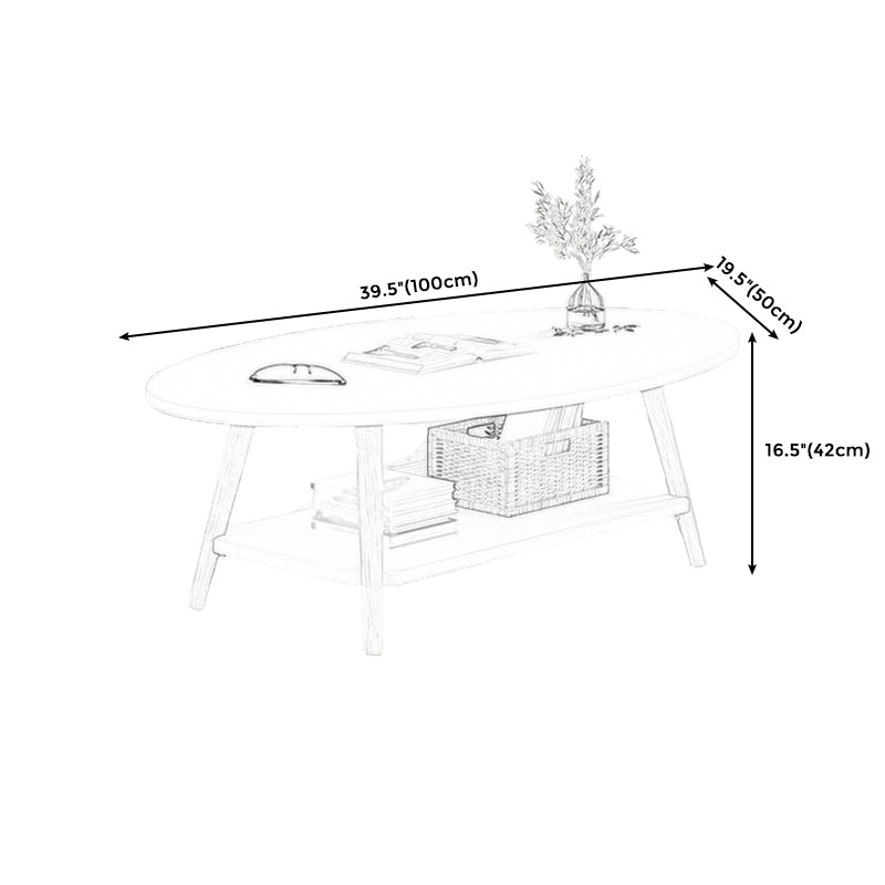 Modern 4 Legs Coffee Table with Storage Champagne Cocktail Table