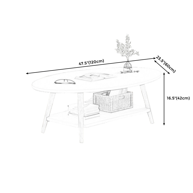 Modern 4 Legs Coffee Table with Storage Champagne Cocktail Table