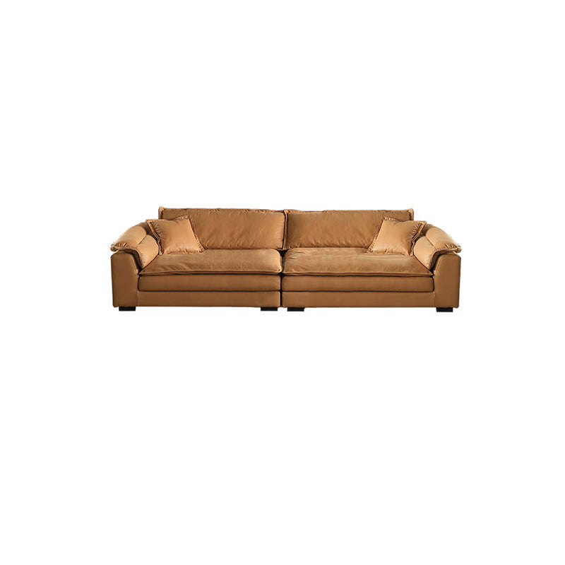Faux Leather Modern Cushions Sofa 30.7" H Pillow Top Arm Sofa & Chaise