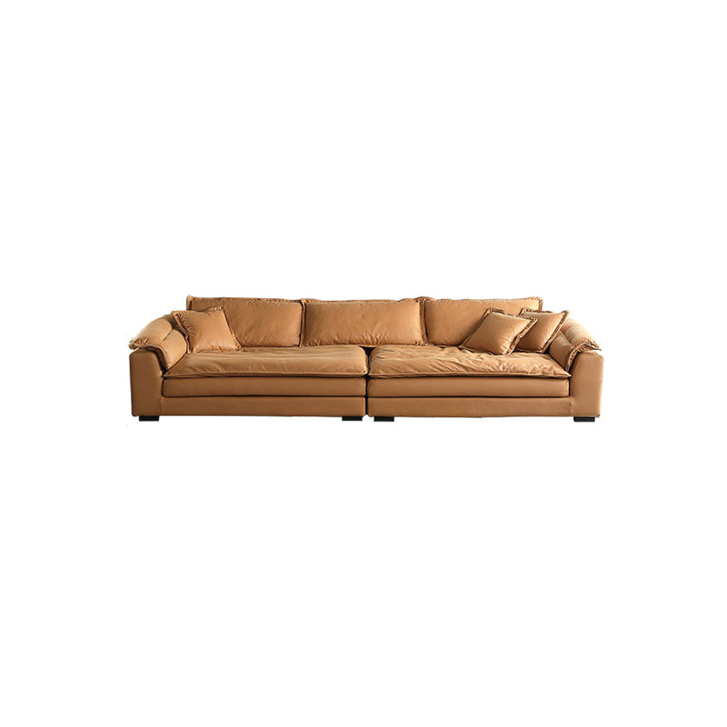 Faux Leather Modern Cushions Sofa 30.7" H Pillow Top Arm Sofa & Chaise