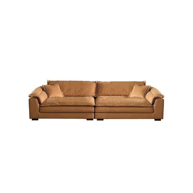 Faux Leather Modern Cushions Sofa 30.7" H Pillow Top Arm Sofa & Chaise