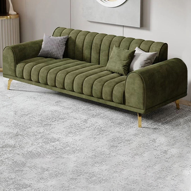 Modern Rolled Arm Sofa Standard Sofa with Sewn Pillow Back for Living Room