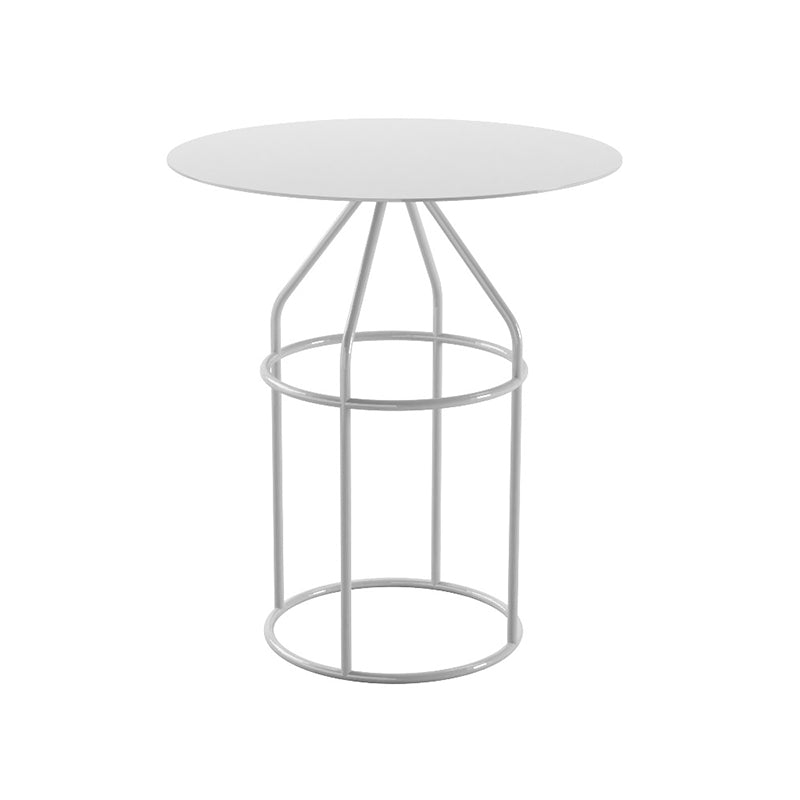 Frame Shaped Base Design Cocktail Table Multi-color Selection of Metal Round Coffee Table