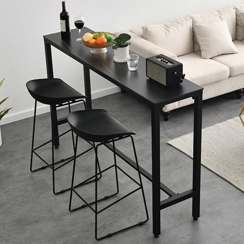 Balcony Bar Height Counter Height Table Modern Rectangle Footrest Pub Table