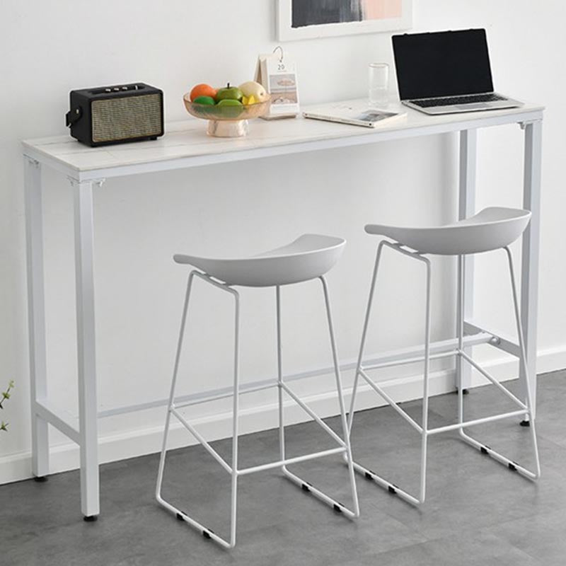 Balcony Bar Height Counter Height Table Modern Rectangle Footrest Pub Table