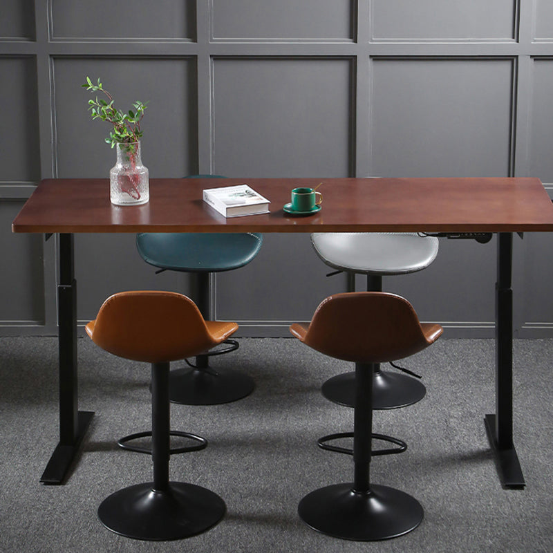 Industrial Style Wood Top Counter Table Liftable Bar Table for Coffee Shop