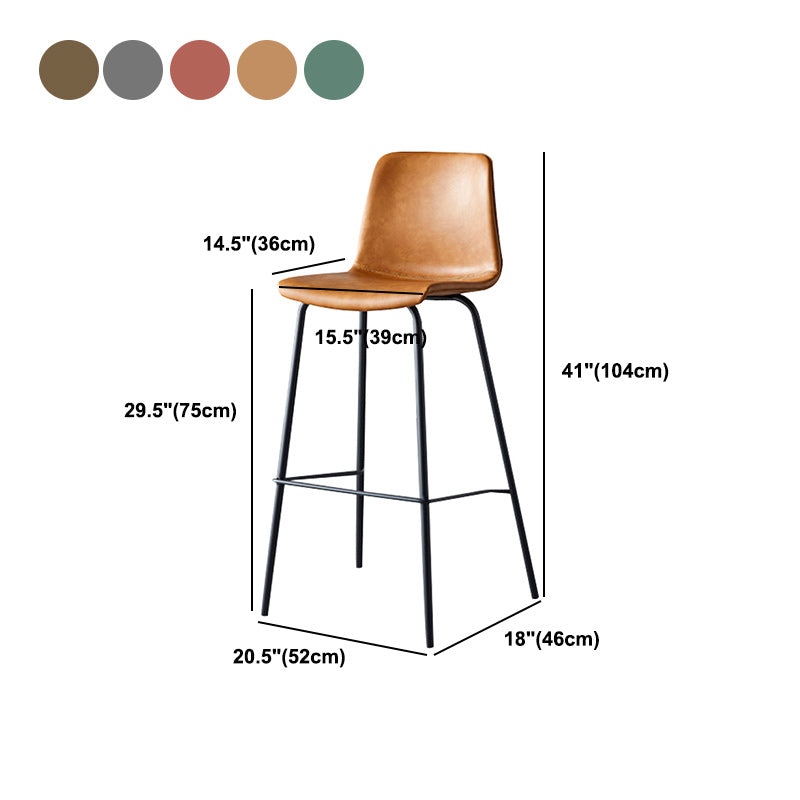 Nordic Style Bar Stool Metal Counter Bar Stool for Restaurant