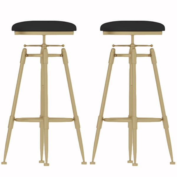 Glam Liftable Rotatable Counter Stool Iron Cafe Bar Stool with Cushion and Pedal