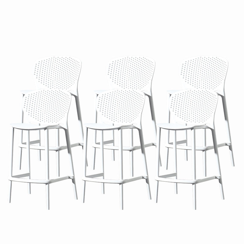 Contemporary Style Stackable Bar-stool Plastic Counter Bar Stool for Home