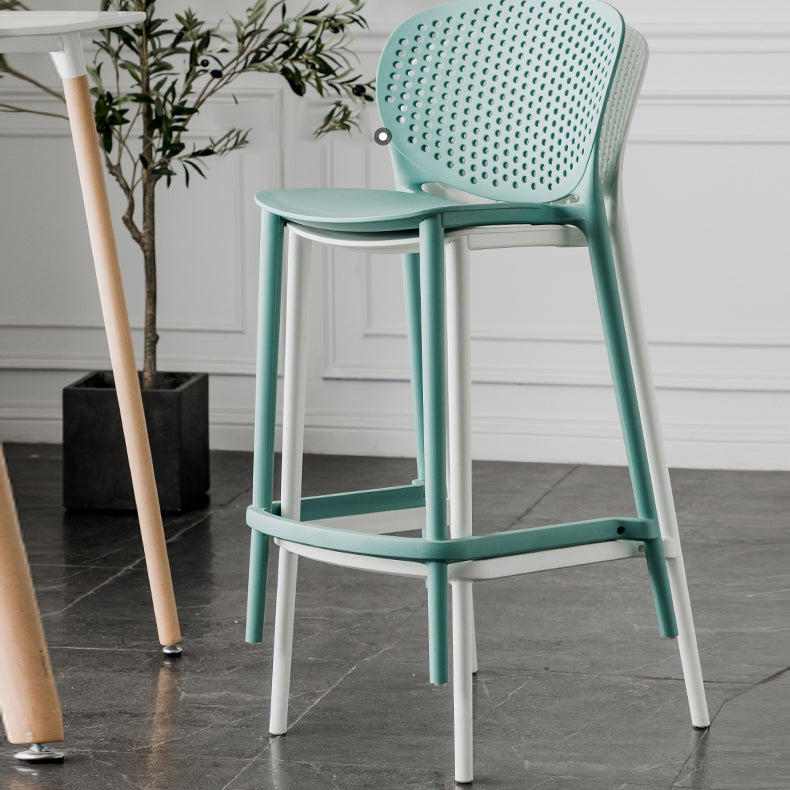 Contemporary Style Stackable Bar-stool Plastic Counter Bar Stool for Home