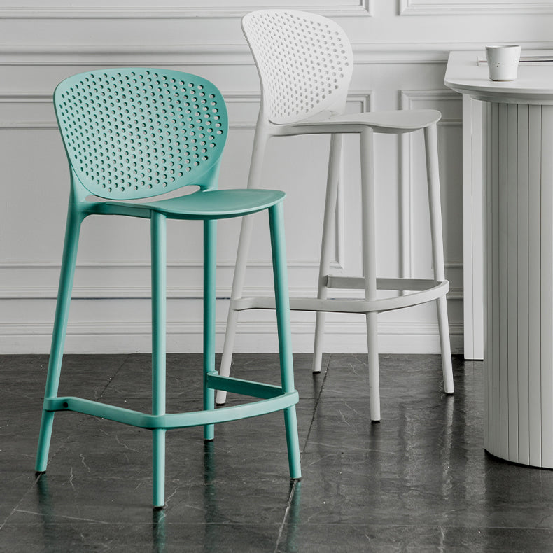 Contemporary Style Stackable Bar-stool Plastic Counter Bar Stool for Home