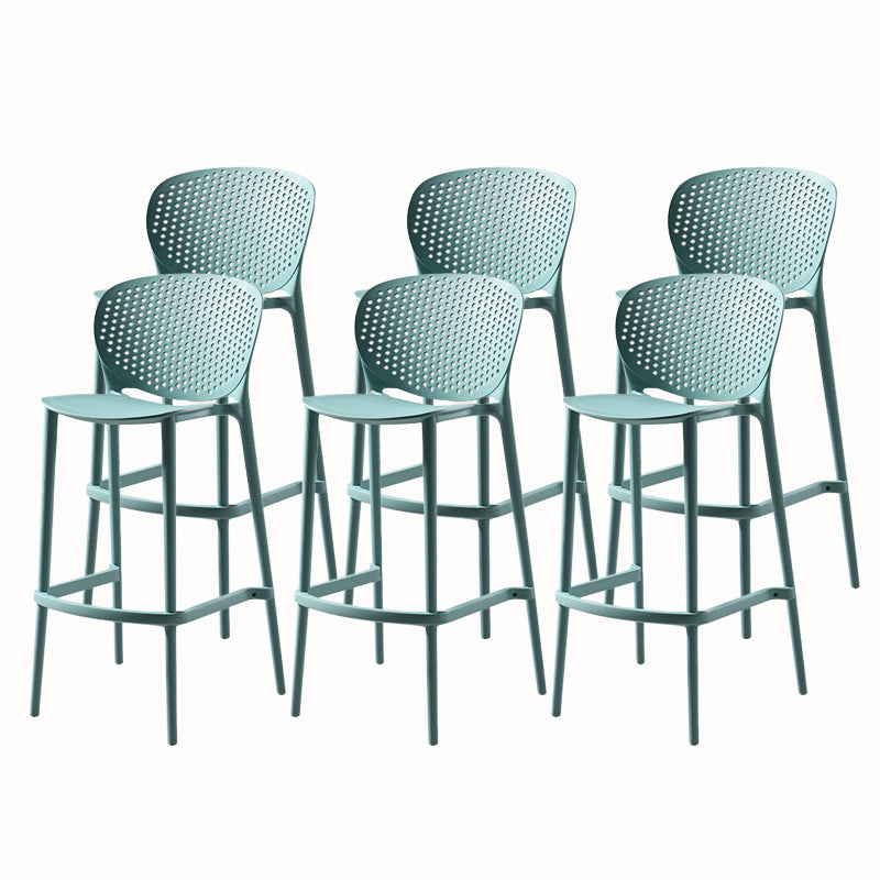 Contemporary Style Stackable Bar-stool Plastic Counter Bar Stool for Home