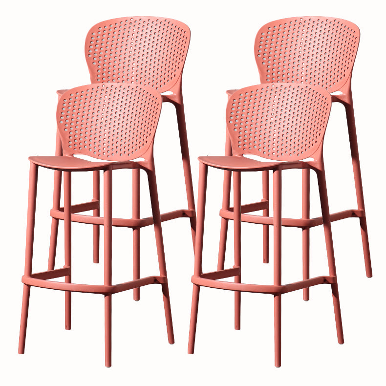 Contemporary Style Stackable Bar-stool Plastic Counter Bar Stool for Home