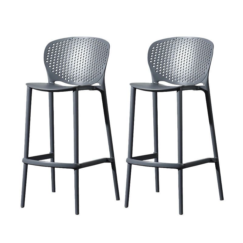 Contemporary Style Stackable Bar-stool Plastic Counter Bar Stool for Home