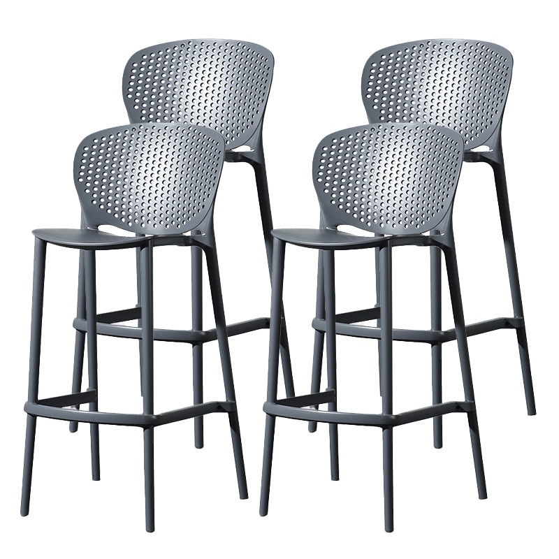 Contemporary Style Stackable Bar-stool Plastic Counter Bar Stool for Home