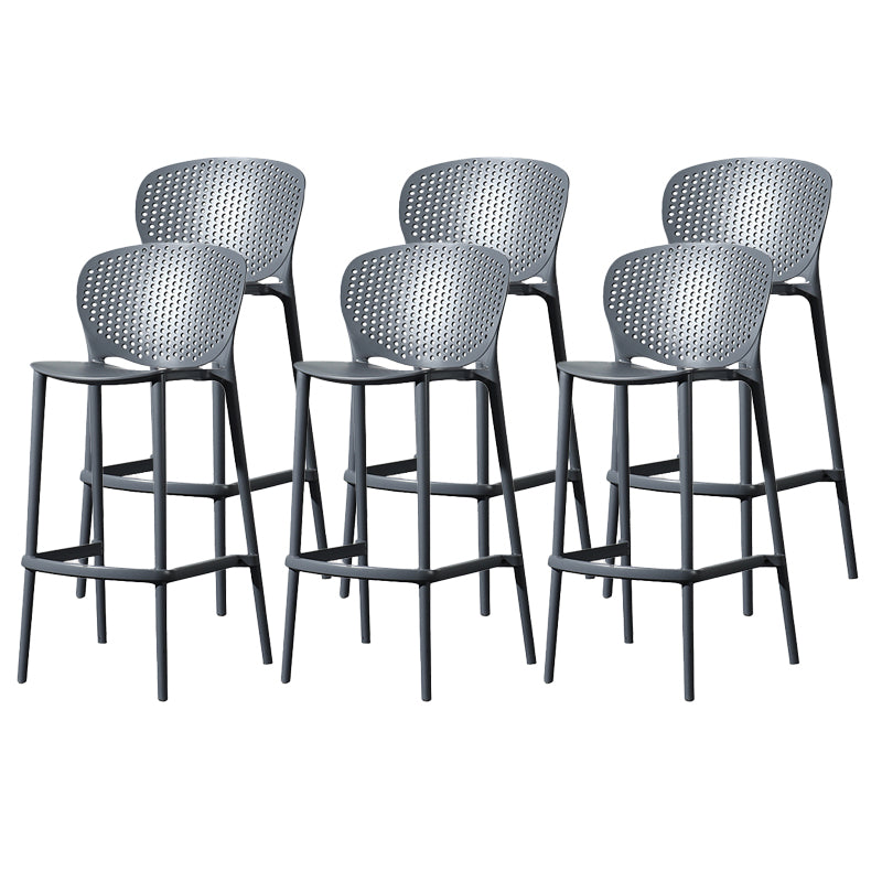 Contemporary Style Stackable Bar-stool Plastic Counter Bar Stool for Home