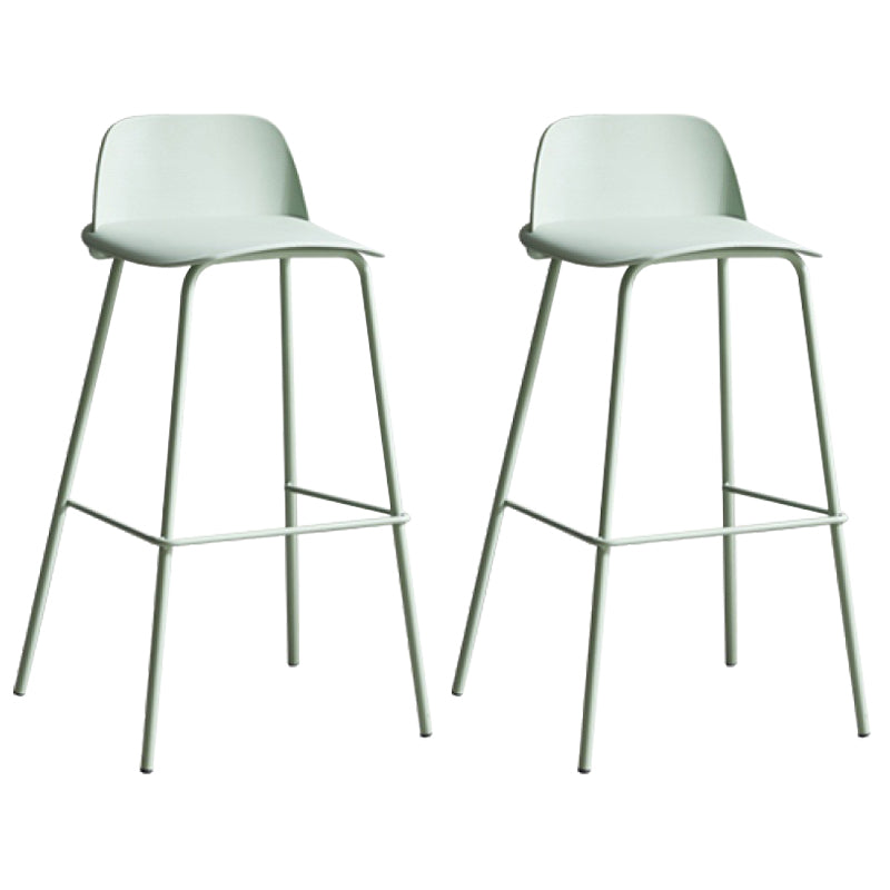 Dessert Shop Footrest Scandinavian Stool Matte Finish Plastic Barstool