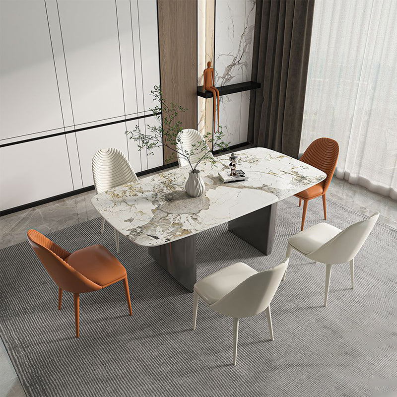 Modern Style Sintered Stone Dining Table Set 1/2/3/4/5/6/7 Pieces Dining Set