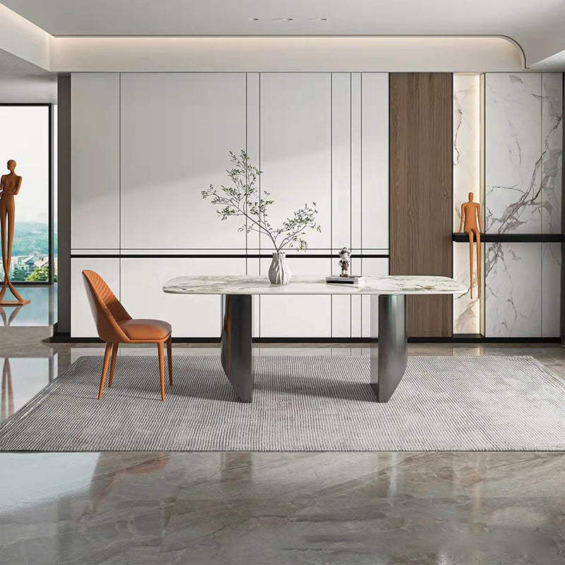 Modern Style Sintered Stone Dining Table Set 1/2/3/4/5/6/7 Pieces Dining Set
