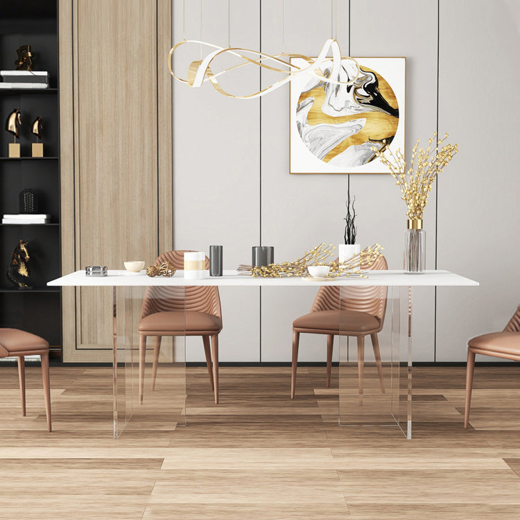 1/2/5/7 Pcs Rectangular Dining Table Set Dining Room Table and Chair