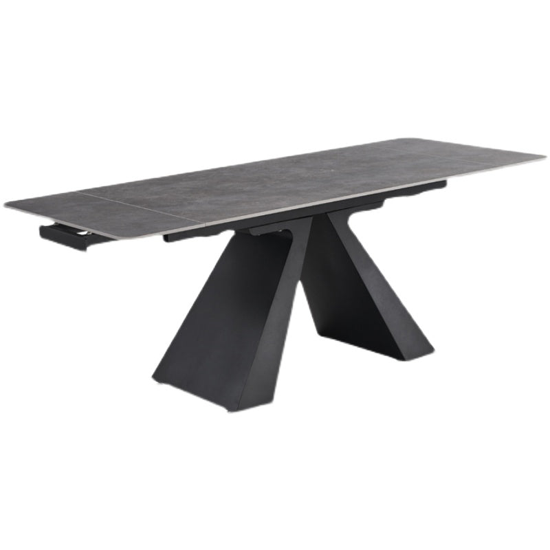Modern Scalable Dinette Set 1/4/5/7 Pieces Grey Sintered Stone Top Dining Table Set
