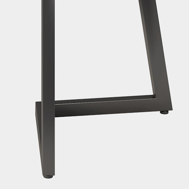 Modern Black Iron Dinette Set 1/2/5/7 Pieces Rectangle Sintered Stone Top Dining Table Set
